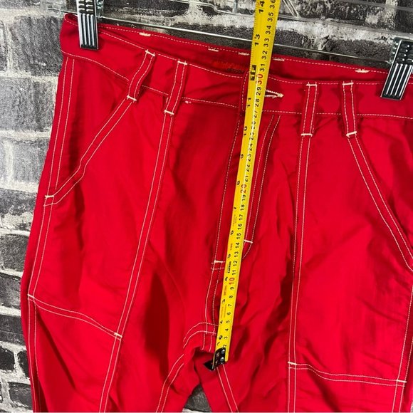 Eckhaus Latta Red Blunt Trousers - size 26 - Picture 8 of 12